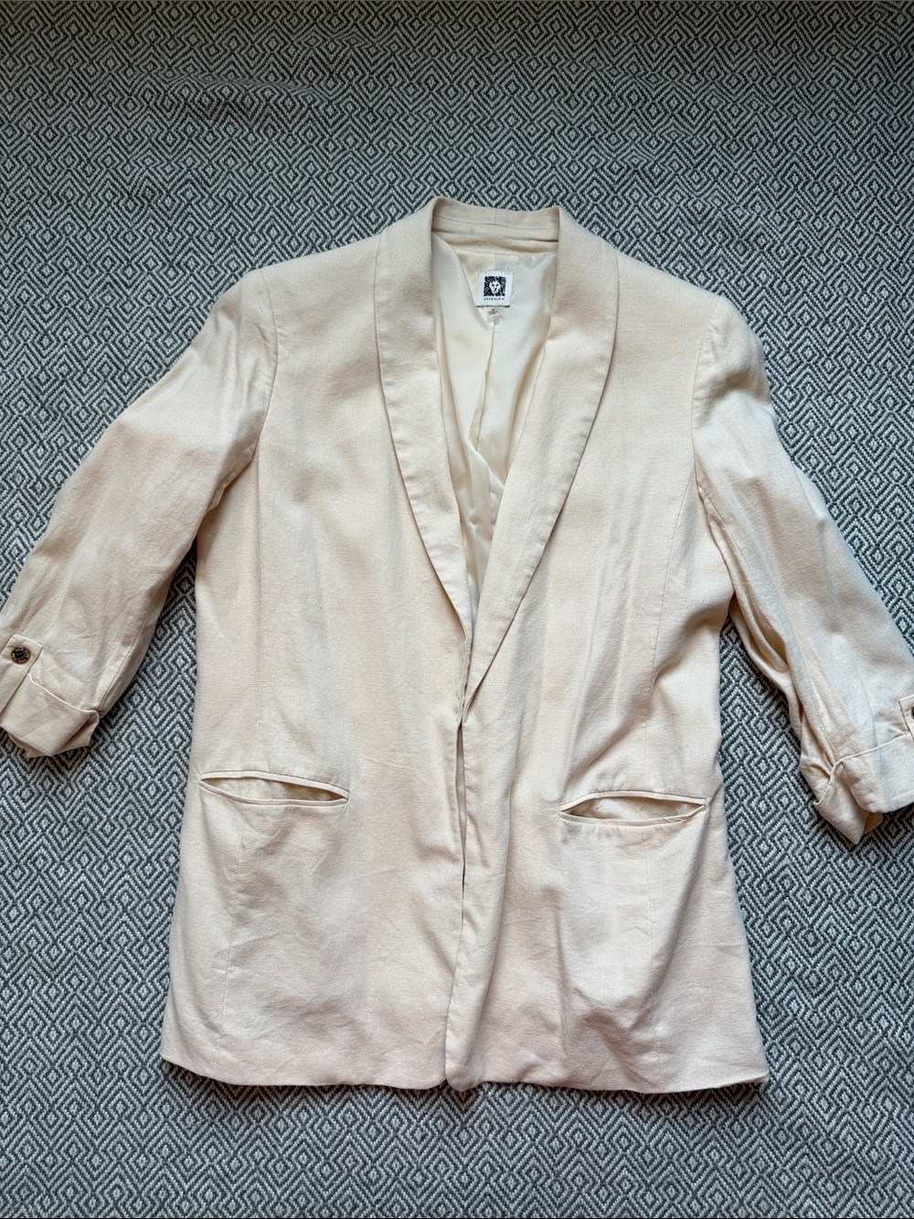 Anne Klein Light Cream Women's Blazer - Picture 2 of 12